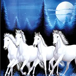 Wallpics White & Blue Printed Vinyl Wall Poster-image-60