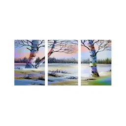 999Store Blue & Pink 3 Piece Canvas Paintings Wall Art-picture-30