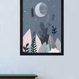 Gallery99 Grey Moon And Tree Textured Paper Wall Art-picture-41