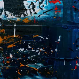 Adventures India Blue & Orange Abstract Wooden Painting Wall Art-picture-11