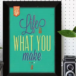 SAF Green & Blue Motivational Painted Framed Wall Art-picture-37