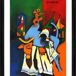 Adventures India Green & Blue Wooden Painting Wall Art-picture-28
