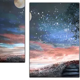 PnF Blue & Pink 3 Pieces Floral and Botanical Wooden Paintings Wall Art-picture-11