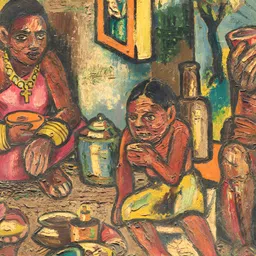 Adventures India Green & Red Wooden Wall Painting-image-33