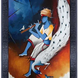 PnF Black & Blue Paper Painting Wall Art-picture-28