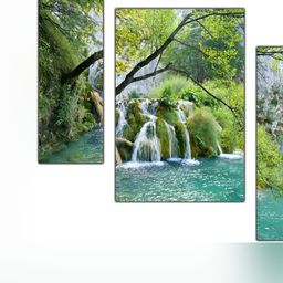 PnF Green & Blue 3 Pieces Wooden Painting Wall Arts-picture-21