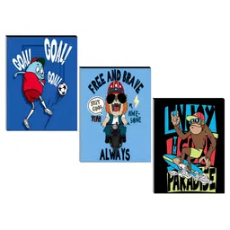 Aura Blue & Red 3 Pieces Wood Cartoon Characters Wall Art-picture-35