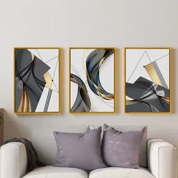 Art Street White & Grey 3 Pieces Painting Canvas Wall Art-picture-43