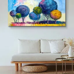 999Store Blue & Yellow Abstract Tree Painting Wall Art-image-34