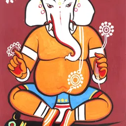 Adventures India Orange & White Wooden Painting Wall Art-image-15