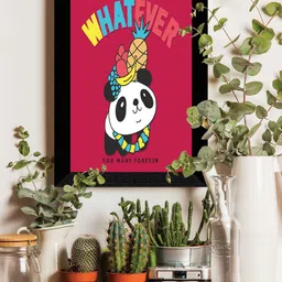 SAF Black & Red Painted UV Textured Framed Wall Art-picture-42