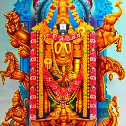 Wallpics Red & Blue Lord Balaji Religious Wall Poster-image-91