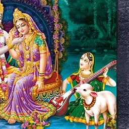 PnF Black & Blue Religious Wooden Painting Wall Art-picture-15