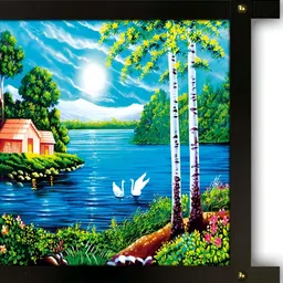 PnF Blue & Green Wooden Painting Wall Art-picture-24