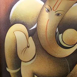 British Terminal Beige Ganesh Ji Religious Wall Poster-picture-39