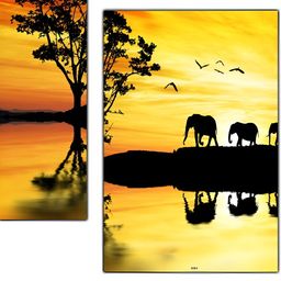 PnF Orange & Black 3Pcs Wooden Other Wall Paintings-picture-37