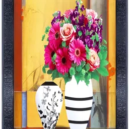 PnF Black & White Wooden Floral and Botanical Wall Art-image-97