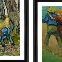 Adventures India Green & Beige 2 Piece Wooden Paintings Wall Art-picture-36