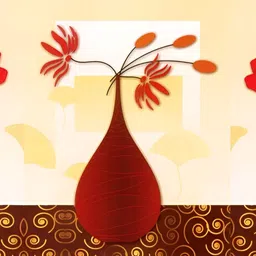 PnF Black & Brown Wooden Floral and Botanical Painting Wall Art-image-23