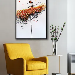 999Store White & Red Ballet Girl Painting Canvas Wall Art-picture-30