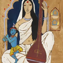 Adventures India White & Beige Wooden Religious Wall Painting-picture-27