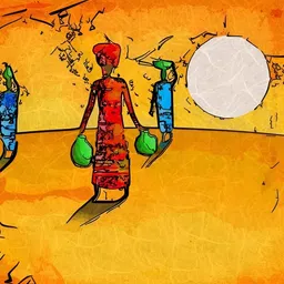 PnF Black & Orange Wooden Abstract Wall Art-picture-16