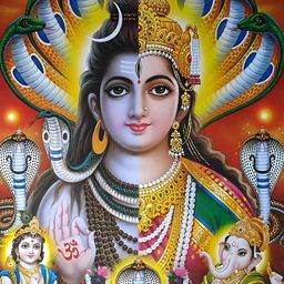 British Terminal Red Ardhnarishwar Religious Wall Art-picture-32