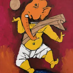 Adventures India Orange & Yellow Wooden Painting Wall Art-picture-37