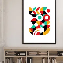 SPACE OF JOY Unisex White Red Canvas Wall Art-image-70