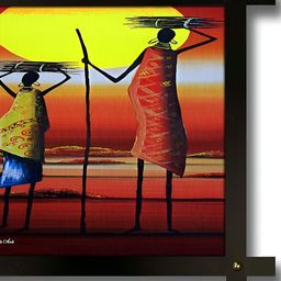 PnF Red & Yellow Wooden Painting Wall Art-picture-30