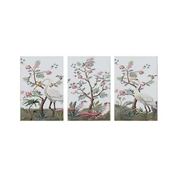 999Store Grey & Pink 3 Pieces Floral and Botanical Canvas Wall Art Paintings-image-51