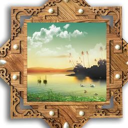 PnF Brown & Green Wooden Abstract Painting Wall Art-image-21