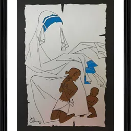 Adventures India Beige & Blue Wooden Painting Wall Art-image-19
