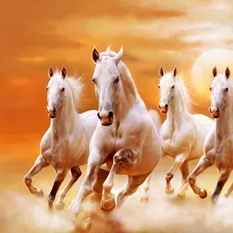 Wallpics White & Orange-Colored Printed High Quality Waterproof Poster-image-8