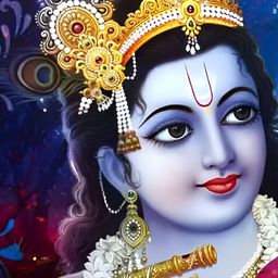 British Terminal Blue & Yellow Religious Lord Krishna Printed Waterproof Poster-picture-48