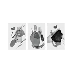 999Store White & Grey 3 Pieces Watercolor Painting Wall Arts-image-85