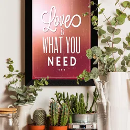 SAF Black & Red Motivational Painted UV Textured Framed Wall Art-picture-38