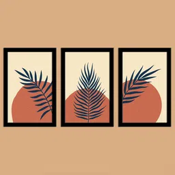 WENS Set Of 3 Multicoloured Contemporary Wall Art Painting-image-57