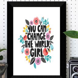SAF Black & White Motivational Quote Printed Framed Wall Art-picture-44