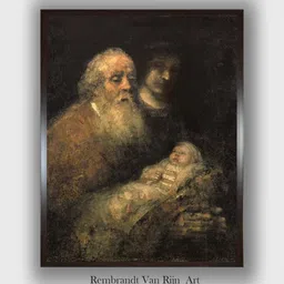 The Art House Black & Grey Simeon in the Temple Wooden Painting Wall Art-picture-20