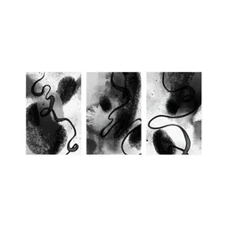 999Store Grey & Black 3 Pieces Canvas Abstract Paintings Wall Art-picture-23