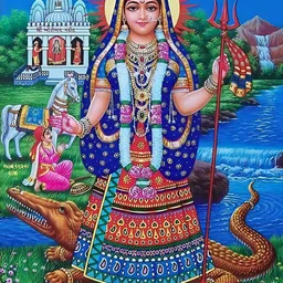 Wallpics Blue & Green Religious Paper Paintings Wall Art-picture-30