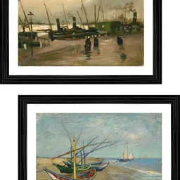 Adventures India Black & White 2 Pieces Wooden Wall Arts-image-97