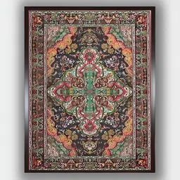 INDIAN CLASSIC ART Black & Brown Wooden Indian Folk Painting Wall Art-picture-18