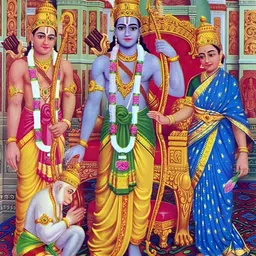 Wallpics Yellow & Blue Religious Paper Wall Poster-image-92