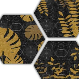 PnF Beige & Black 3 Pieces Wooden Floral and Botanical Wall Art-image-37