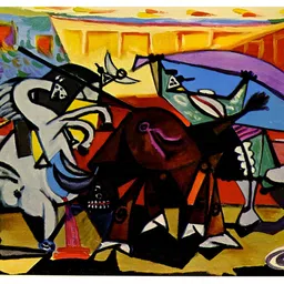 Adventures India White & Red Wooden Painting Wall Art-image-75