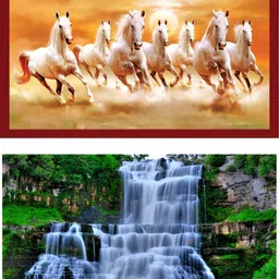 Wallpics White & Brown 2 Pieces Printed Waterproof Wall Poster-image-11