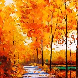 Wallpics Orange & White Floral & Botanical Wall Paintings-picture-36