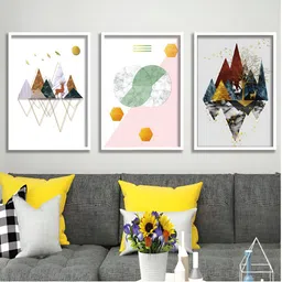 Aura White & Green 3 Pieces Wooden Abstract Wall Art-picture-31